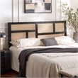 Safavieh Nariely Rattan Headboard in Black