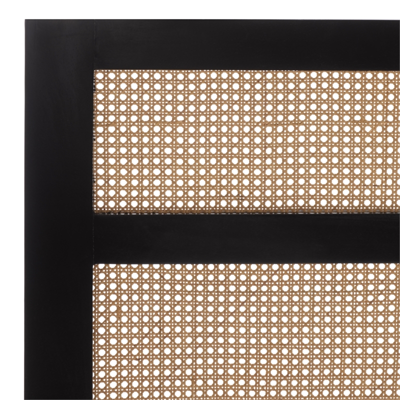 Safavieh Nariely Rattan Headboard in Black