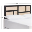 Safavieh Nariely Rattan Headboard in Black