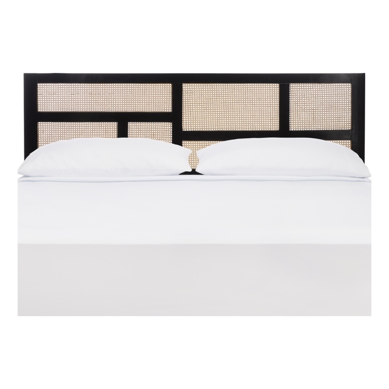 Safavieh Nariely Rattan Headboard in Black