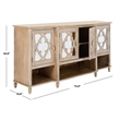 Safavieh Lecarlo Mirrored Wood Sideboard in White