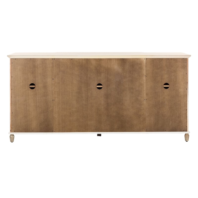 Safavieh Lecarlo Mirrored Wood Sideboard in White