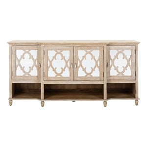 Safavieh Lecarlo Mirrored Wood Sideboard in White