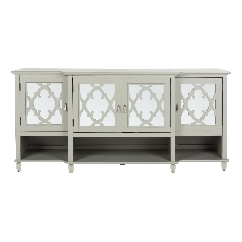 Safavieh Lecarlo Mirrored Wood Sideboard in Gray