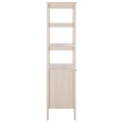 Safavieh Sondra 3 Shelf 1 Wood Cabinet Etagere in Oak