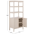 Safavieh Sondra 3 Shelf 1 Wood Cabinet Etagere in Oak