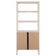 Safavieh Sondra 3 Shelf 1 Wood Cabinet Etagere in Oak