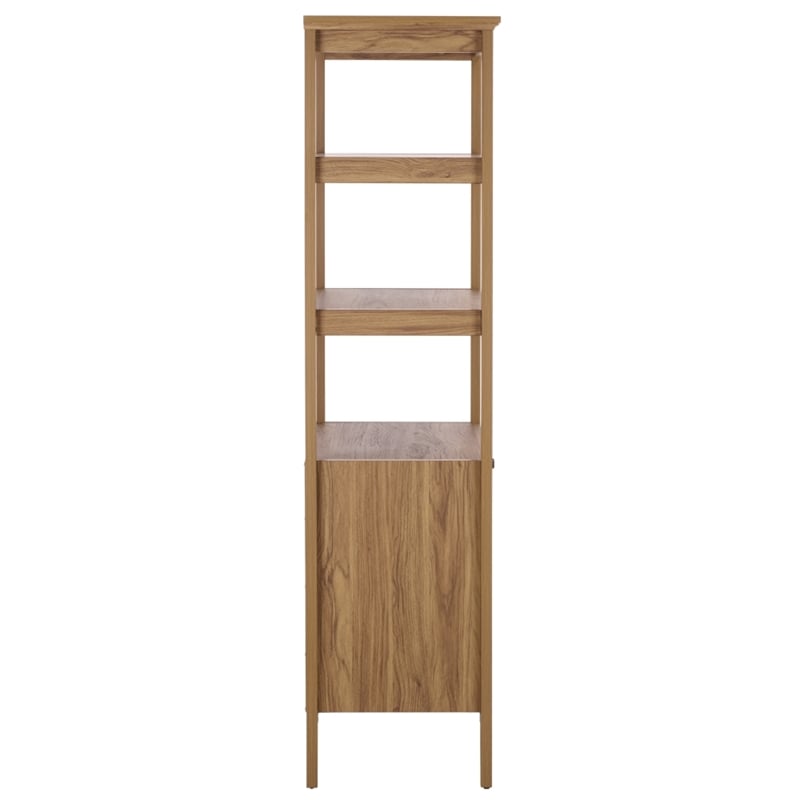 Safavieh Sondra 3 Shelf 1 Wood Cabinet Etagere in Oak