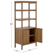 Safavieh Sondra 3 Shelf 1 Wood Cabinet Etagere in Oak