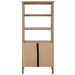 Safavieh Sondra 3 Shelf 1 Wood Cabinet Etagere in Oak