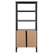 Safavieh Sondra 3 Shelf 1 Wood Cabinet Etagere in Black