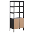 Safavieh Sondra 3 Shelf 1 Wood Cabinet Etagere in Black