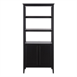 Safavieh Sondra 3 Shelf 1 Wood Cabinet Etagere in Black