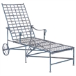 Safavieh Caledonia Iron Chaise Lounge in Blue
