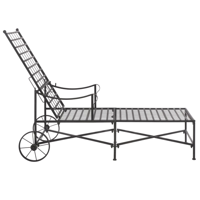 Safavieh Caledonia Iron Chaise Lounge in Black