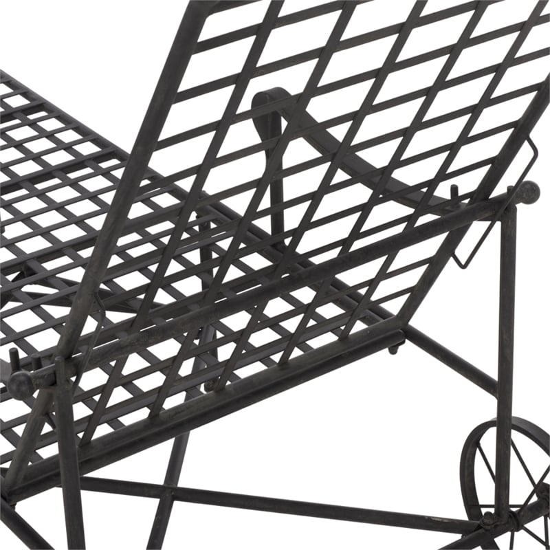 Safavieh Caledonia Iron Chaise Lounge in Black