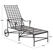 Safavieh Caledonia Iron Chaise Lounge in Black