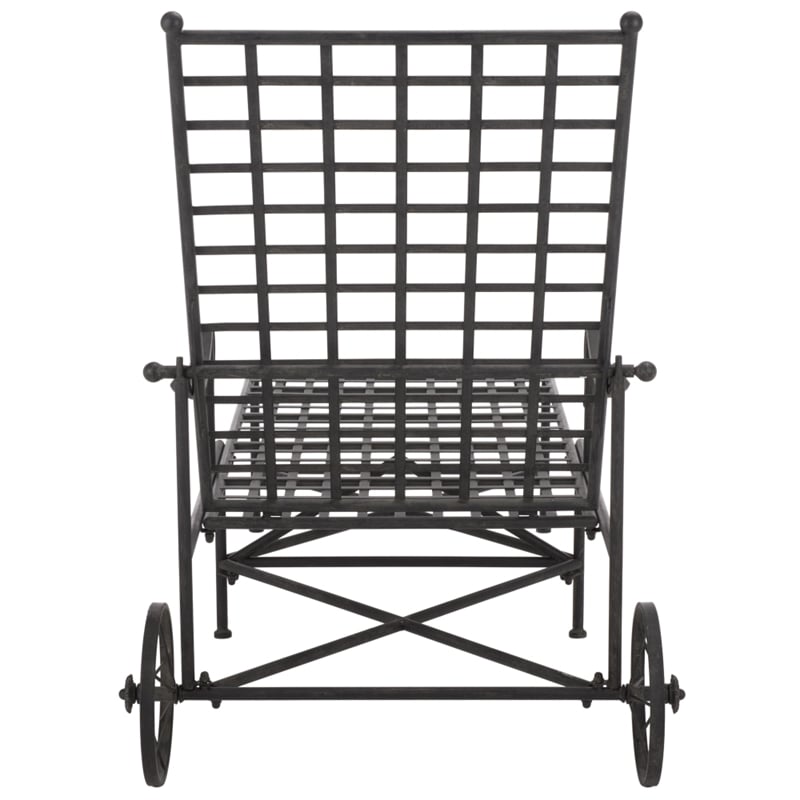 Safavieh Caledonia Iron Chaise Lounge in Black