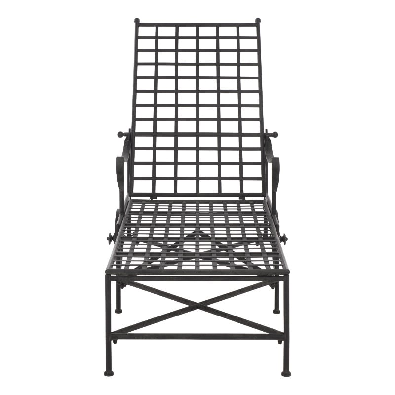 Safavieh Caledonia Iron Chaise Lounge in Black