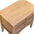 Safavieh Talia 2 Drawer Wood Nightstand in Brown / Oak