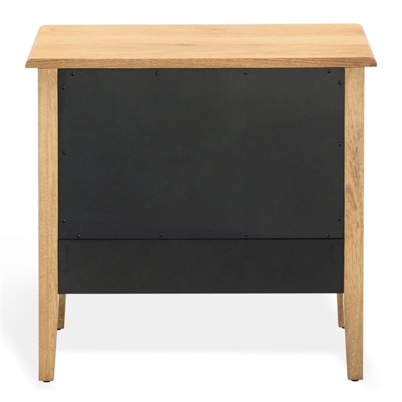 Safavieh Talia 2 Drawer Wood Nightstand in Brown / Oak
