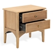 Safavieh Talia 2 Drawer Wood Nightstand in Brown / Oak