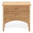 Safavieh Talia 2 Drawer Wood Nightstand in Brown / Oak