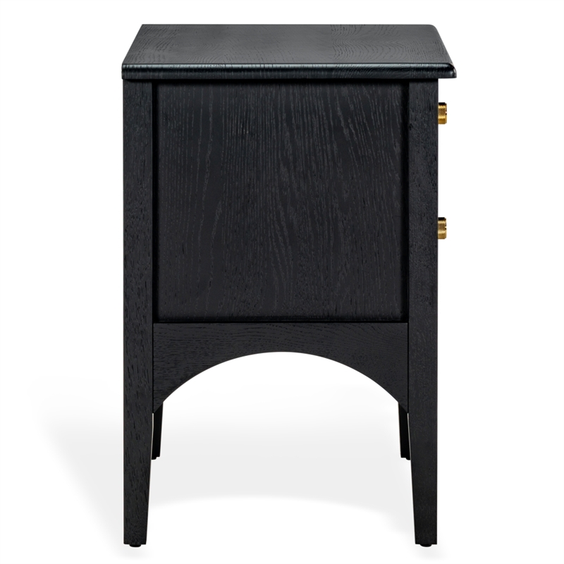 Safavieh Talia 2 Drawer Wood Nightstand in Black