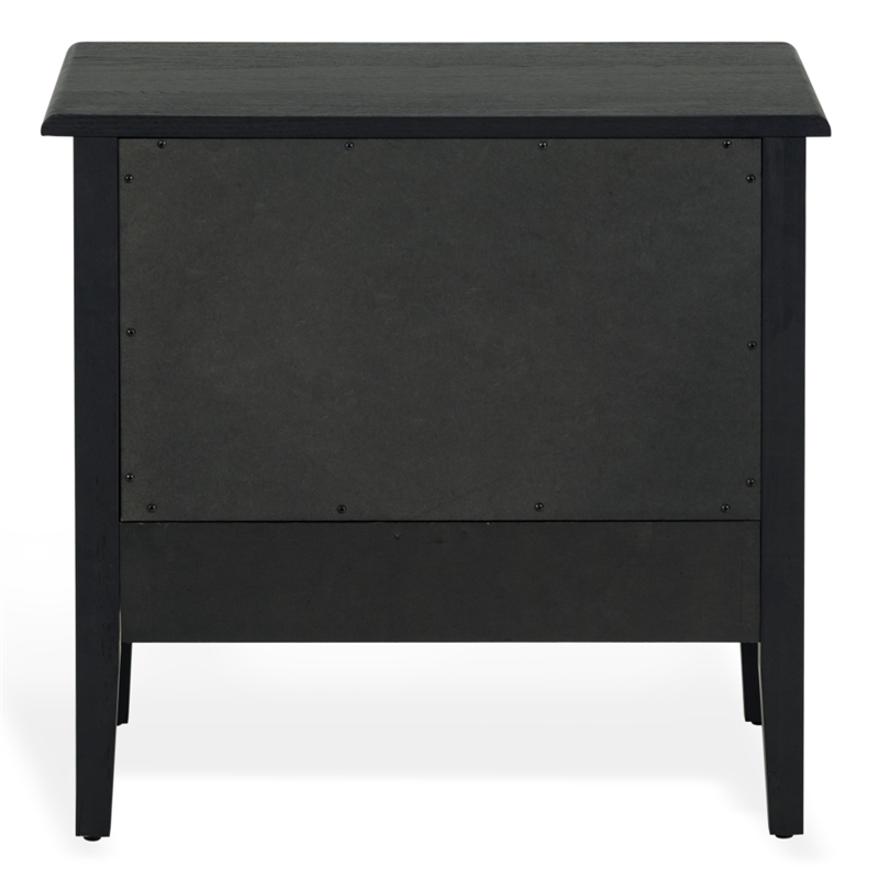 Safavieh Talia 2 Drawer Wood Nightstand in Black