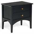 Safavieh Talia 2 Drawer Wood Nightstand in Black
