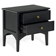 Safavieh Talia 2 Drawer Wood Nightstand in Black