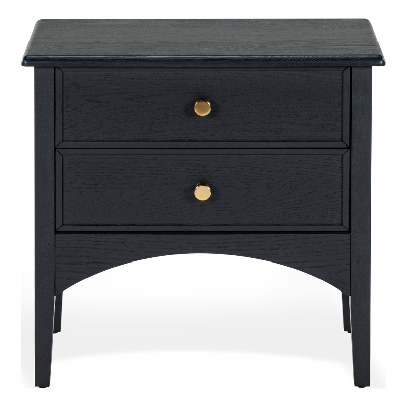 Safavieh Talia 2 Drawer Wood Nightstand in Black