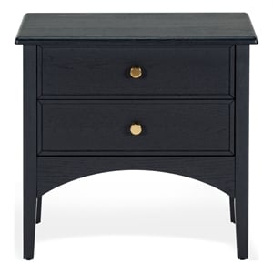 Safavieh Talia 2 Drawer Wood Nightstand in Black