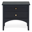 Safavieh Talia 2 Drawer Wood Nightstand in Black