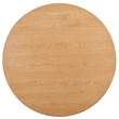 Safavieh Cynthia Round Fluted Wood Coffee Table in Brown / Oak