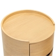 Safavieh Melissa Round 2 Drawer Wood Nightstand in Oak