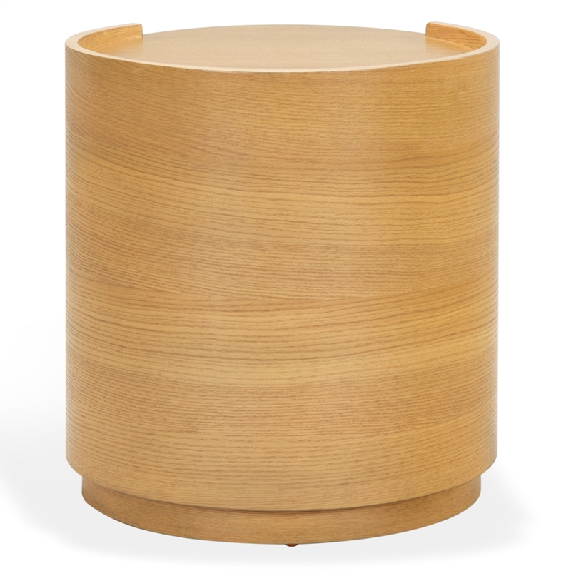 Safavieh Melissa Round 2 Drawer Wood Nightstand in Oak