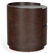 Safavieh Melissa Round 2 Drawer Wood Nightstand in Walnut