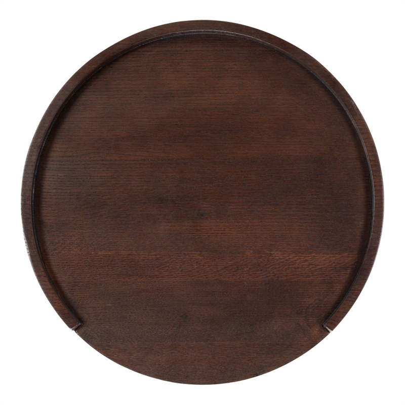 Safavieh Melissa Round 2 Drawer Wood Nightstand in Walnut