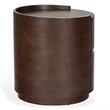 Safavieh Melissa Round 2 Drawer Wood Nightstand in Walnut