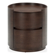 Safavieh Melissa Round 2 Drawer Wood Nightstand in Walnut