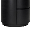 Safavieh Melissa Round 2 Drawer Wood Nightstand in Black