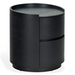 Safavieh Melissa Round 2 Drawer Wood Nightstand in Black