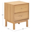 Safavieh Orion 2 Drawer Wood Nightstand in Oak