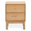 Safavieh Orion 2 Drawer Wood Nightstand in Oak