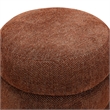 Safavieh Cecelia Round Chenille and Wood Ottoman in Rust / Walnut