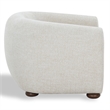 Safavieh Freddy Chenille and Wood Accent Chair in Taupe