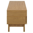Safavieh Demora Open Shelf 2 Drawer Wood Media Stand in Oak