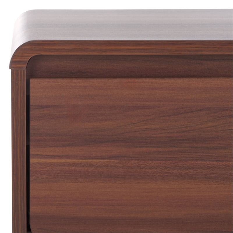 Safavieh Arsenio 1 Drawer Wood Nightstand in Walnut