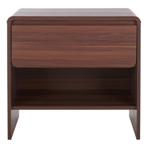Safavieh Arsenio 1 Drawer Wood Nightstand in Walnut